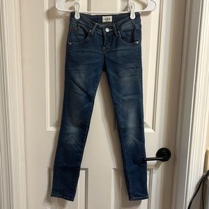 Hudson girls skinny jeans leggings sz 8 signature flap pockets adjustable waist